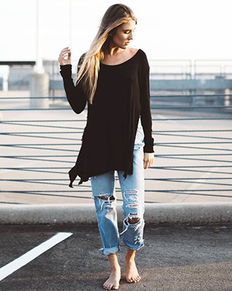 Relaxed longline top